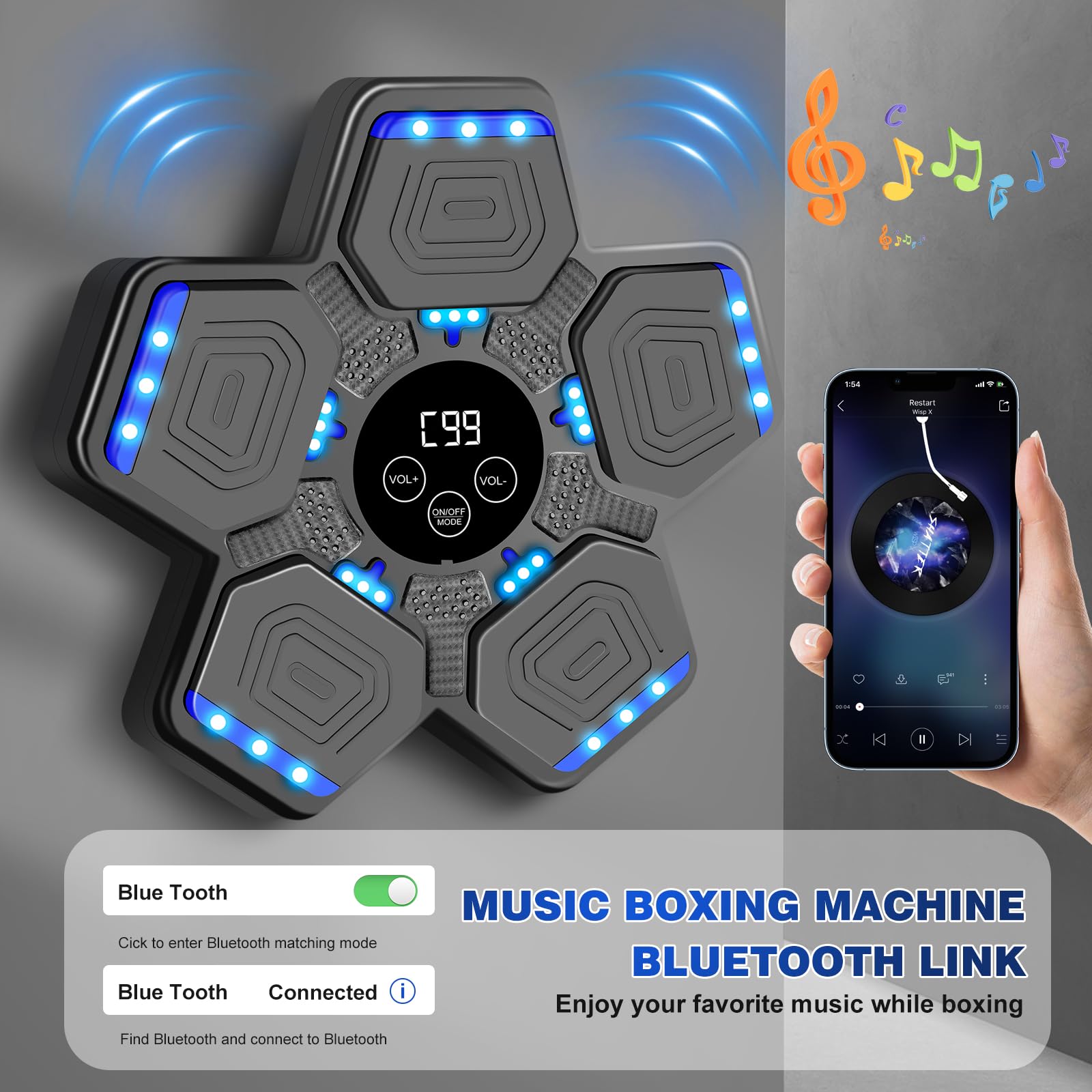 music boxing machine macchina da boxe musicale con bluetooth guanti music boxing machine macchina da boxe musicale con bluetooth guanti