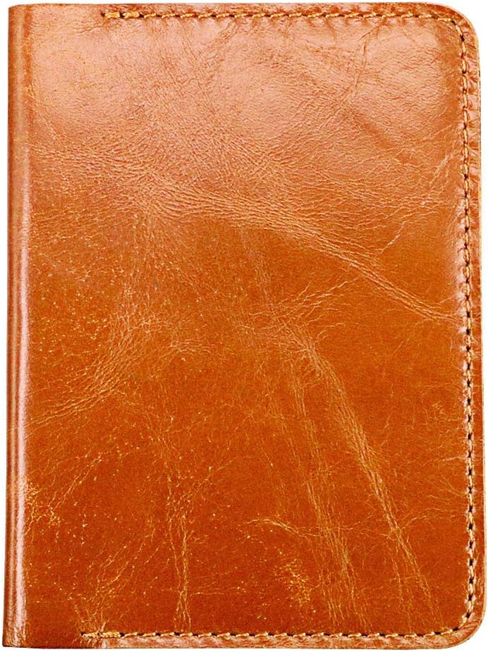 HAZZAR Luxury Genuine Leather Passport Holder RFID Blocking Wallet with Free Travel Neck Pouch (Beige)