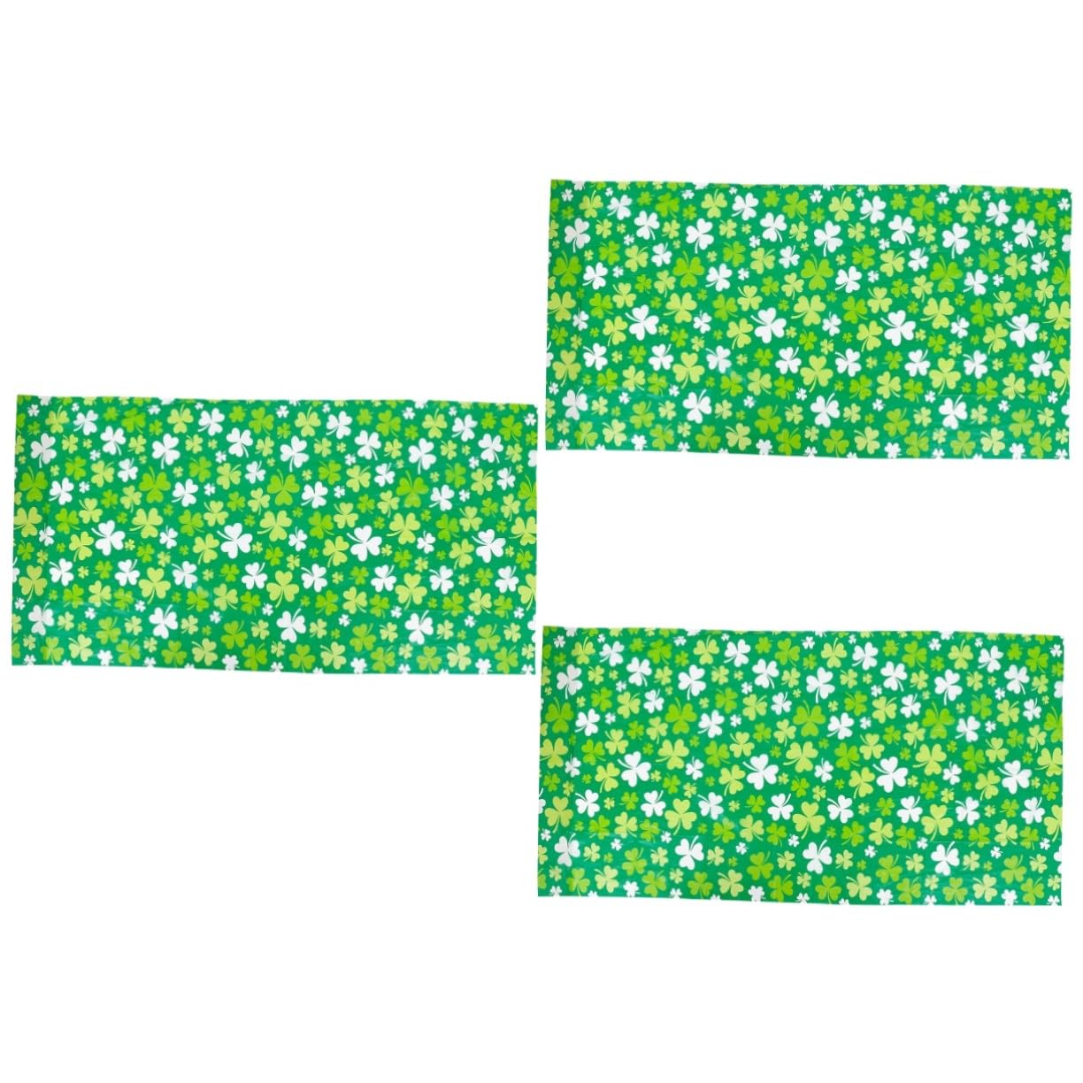 Nappe de trèfle vert décorations modèle de pochoir rond : lot de 3 nappes de table
