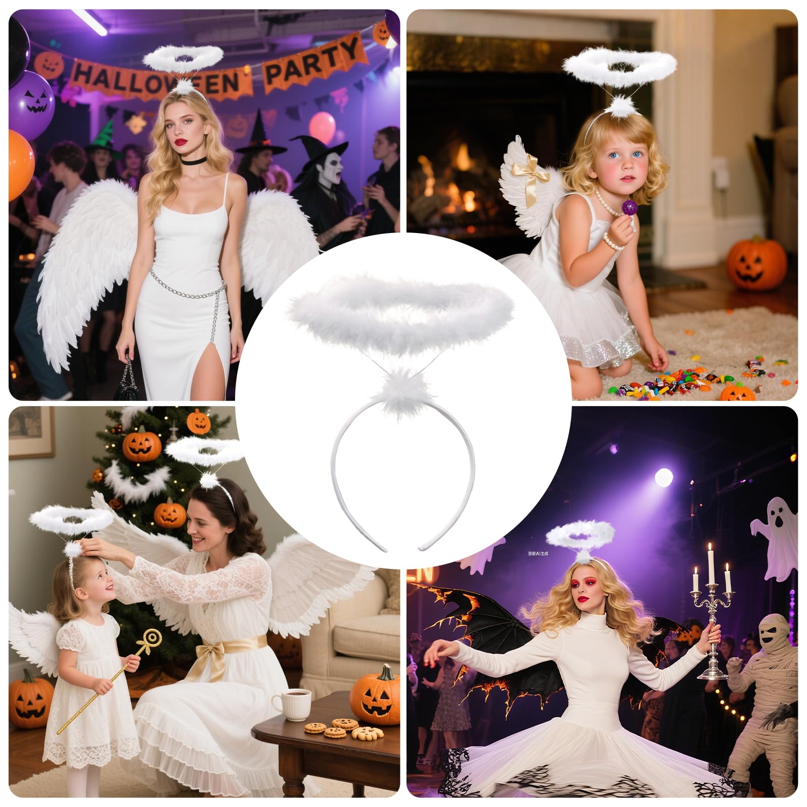 Serre Tete Halloween, Serres Tetes Halloween Femme, Convient pour les Fêtes de Carnaval d'Halloween et Les Jeux de Rôle