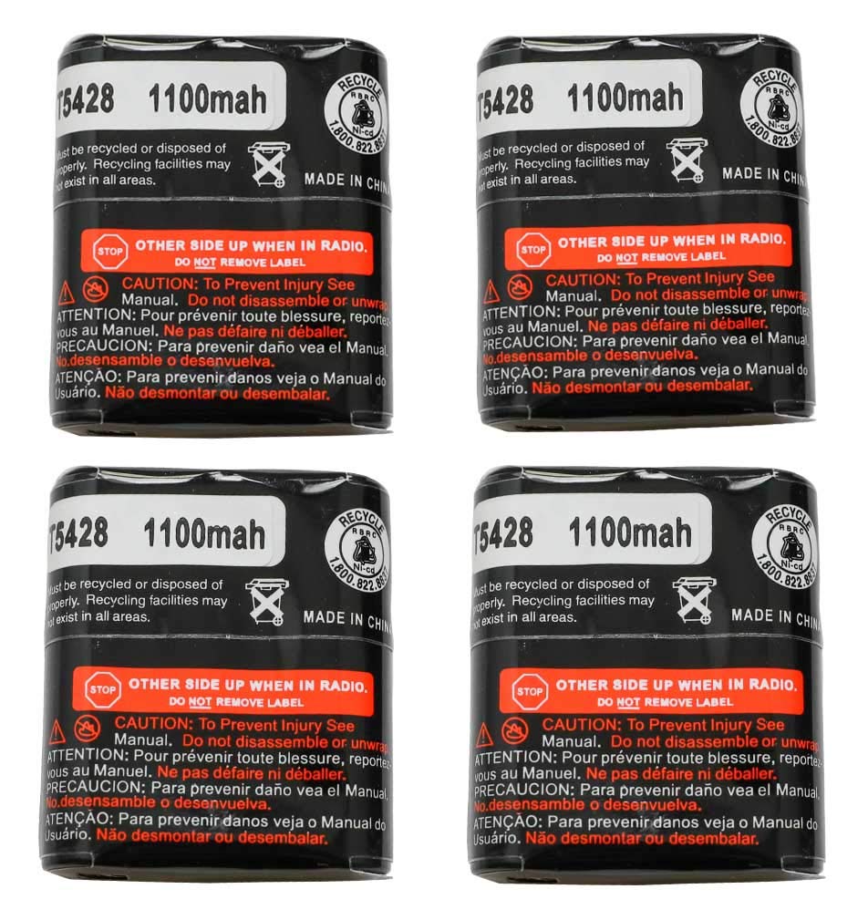Teseko 4 Pack 3.6V 1100mAh Two-Way Radio Rechargeable Batteries for Talkabout Motorola 53615 m53615 56315 KEBT-071A KEBT-071-B KEBT-071-C KEBT-071-D