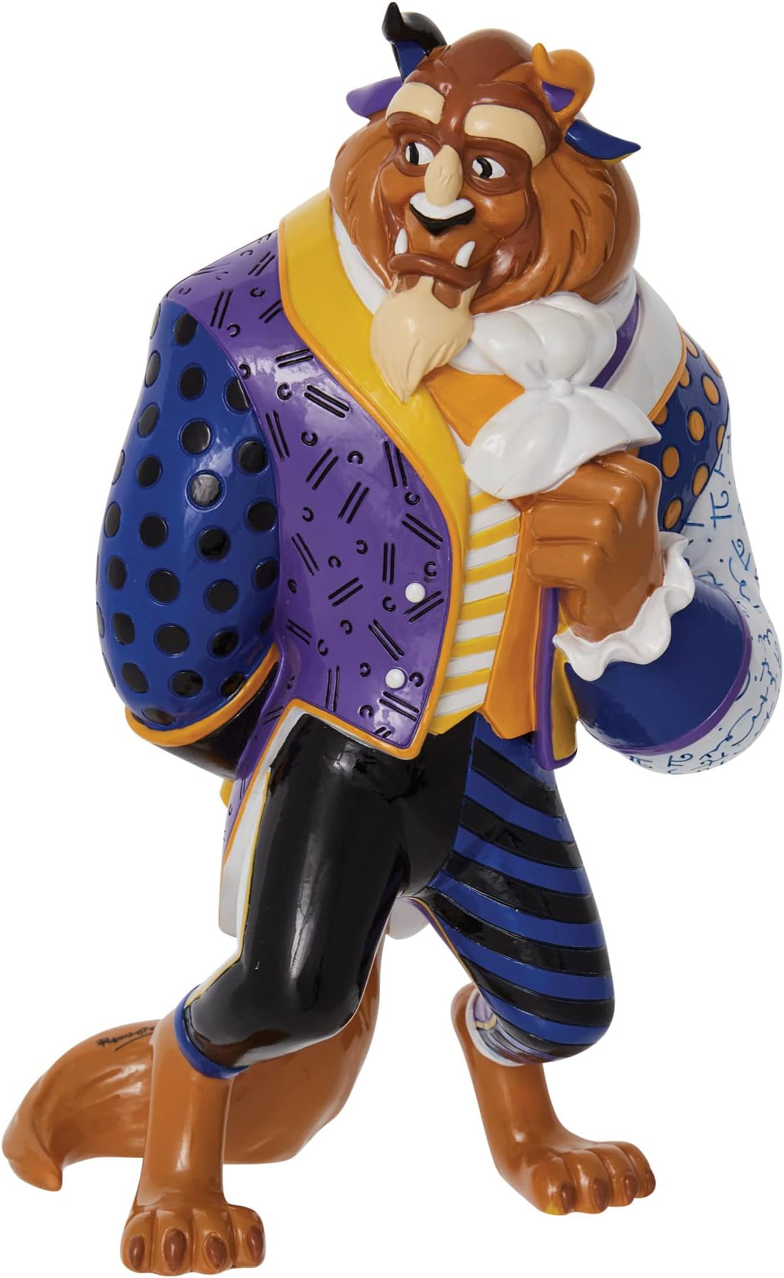 Disney by Romero Britto Beauty and The Beast Figurine, 9.25 Inch, Multicolor