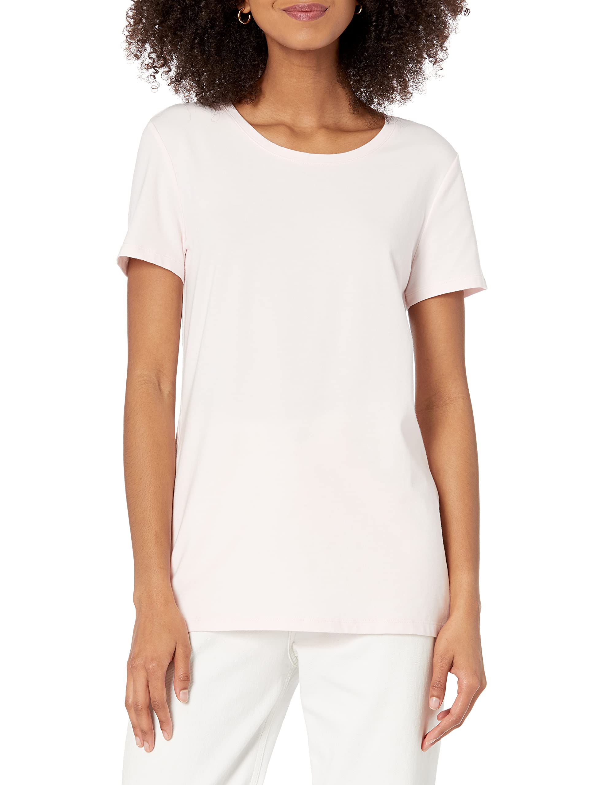 Amazon Essentials T-Shirt Girocollo a Maniche Corte con vestibilità Classica Donna, Confezioni Multiple