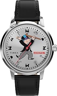 Timex メンズモノポリーウォッチ, ブラック/ステンレススチール/シルバートーン。, クラシック、レトロ。
