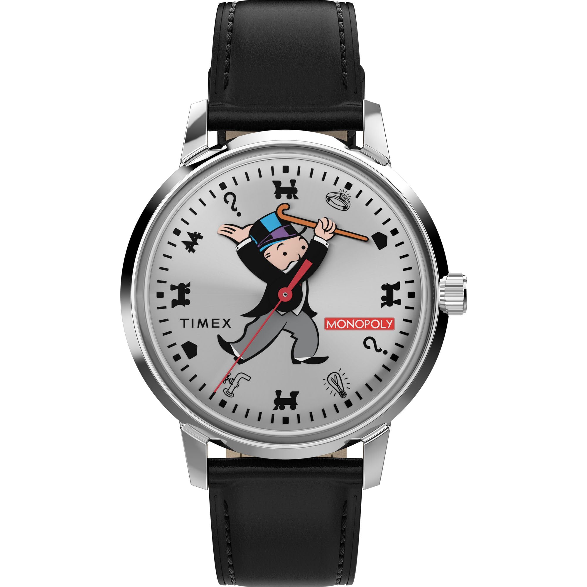 Amazon | Timex メンズモノポリーウォッチ, ブラック/ステンレス