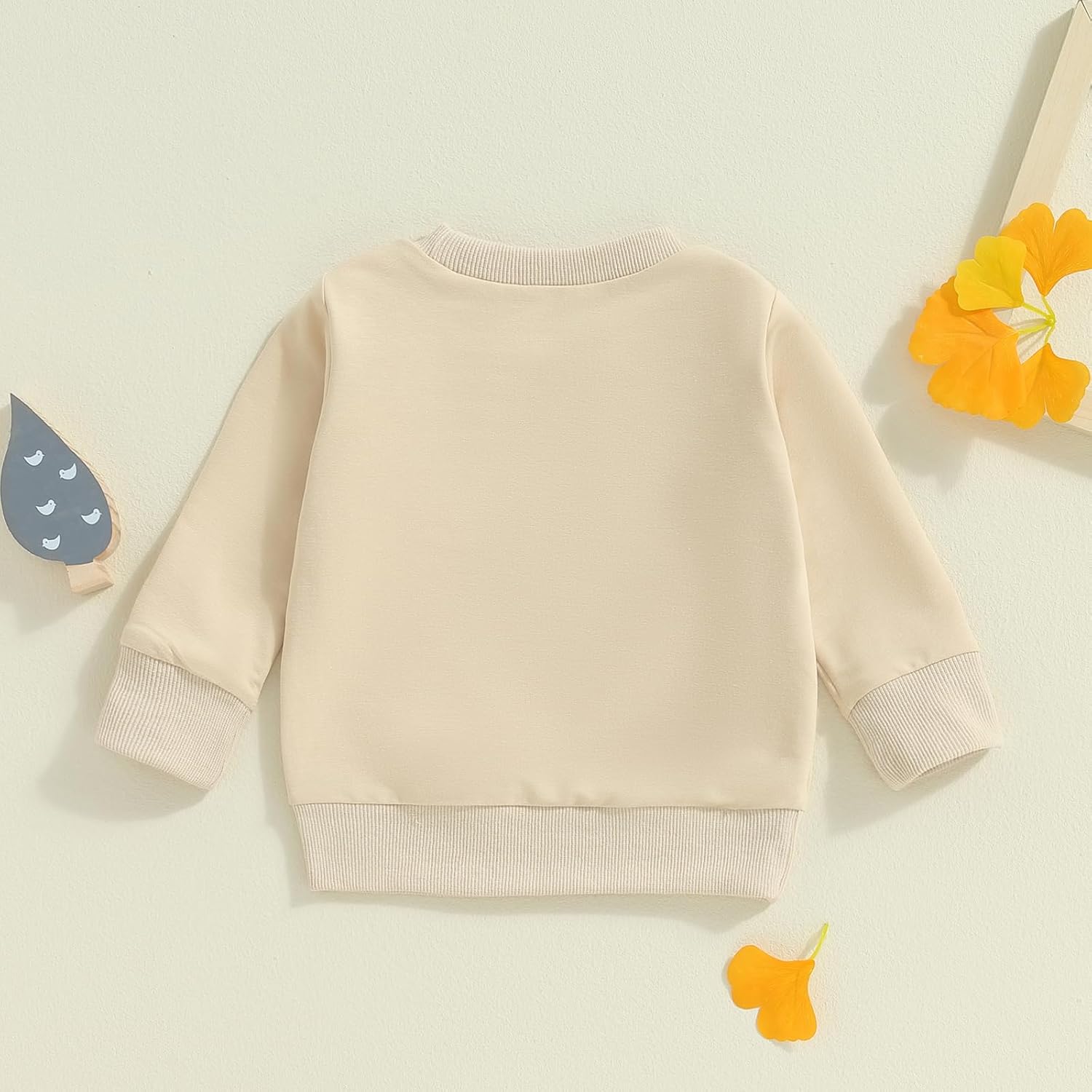 Toddler Baby Boy Crewneck Sweatshirt Tractor Letter Long Sleeve Pullover Tops Fall Winter Outfits Casual Clothes - Image 6