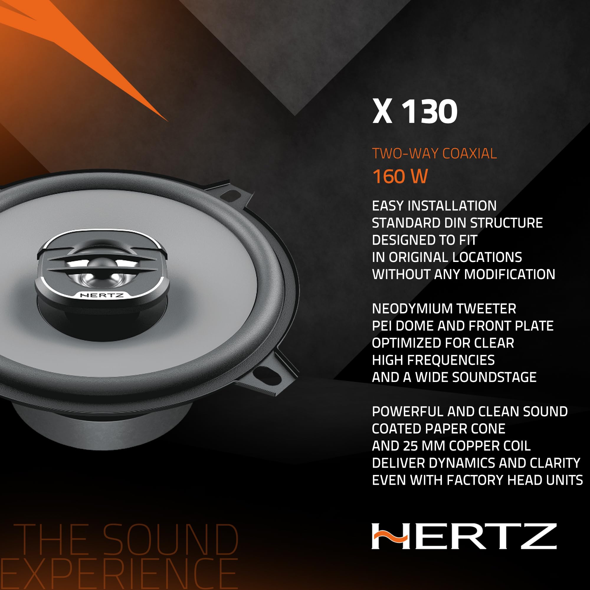 Hertz X 130 - Set - 13 cm Koaksiyel Hoparlör : Amazon.com.tr