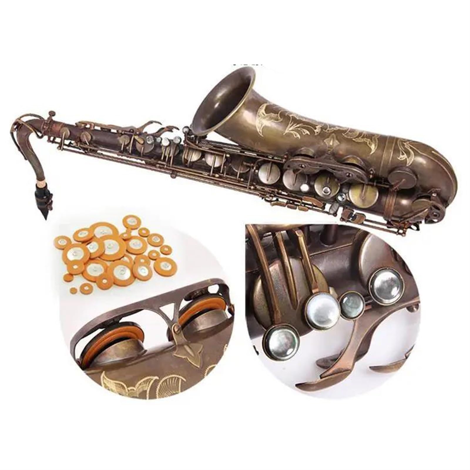 Saksofon Student Profesjonalny Saksofon Profesjonalny Saksofon Tenorowy Marki Instrument B Płaski Antyczny Saksofon Mosiężny