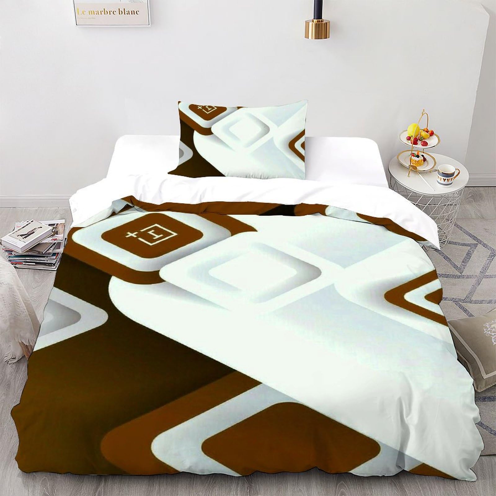 Parure 2 pièces 100% coton 135x200cm pour lit simple enfant avec taie d'oreiller