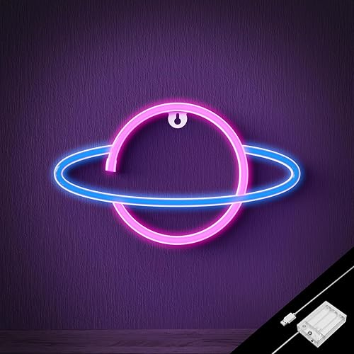 Señales de neón de cuerpo celestial