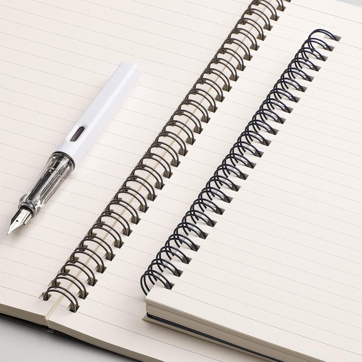 EMSHOI B5 Spiral Notebook 3 Pack, 480 Pages 100GSM Ink-Proof College Ruled, Waterproof Plastic Hardcover Twin-Wire Binding Journal for School Office Work, Blue