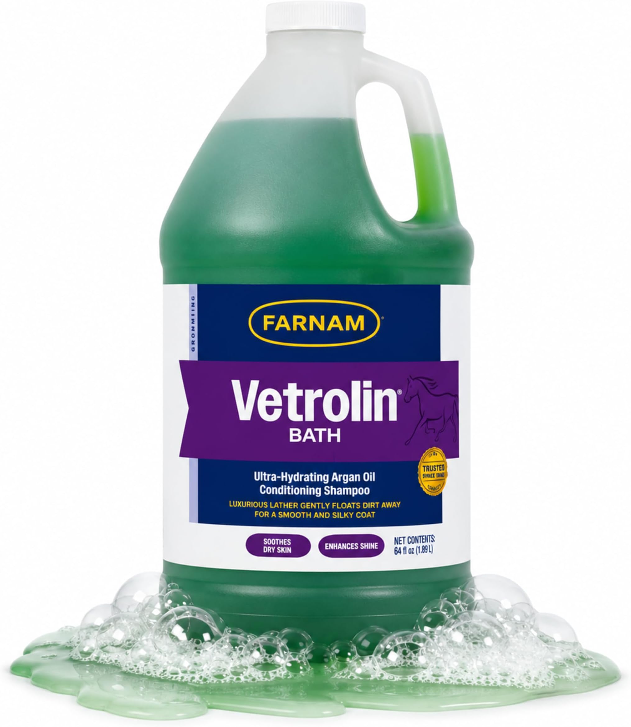 Vetrolin Bath Ulta-Hydrating Argan Oil Shampoo with Sunscreen, 64 oz
