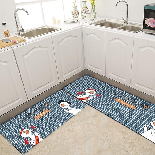 Miniatura 5 de Kitchen Mat 1 Pcs Kitchen Rugs and Mats, Cushioned Anti-Fatigue Floor Mat, Non-Slip Waterproof Kitchen Rug Set for Kitchen, Office, Sink 20x59inch