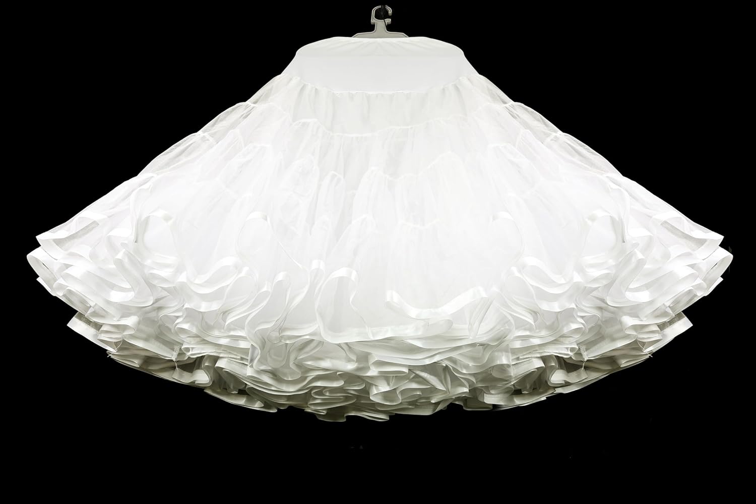 Women's 4 Tiers Plus Puffy Full Length Petticoat 39" Floor length Underskirt Ankle Length Crinoline Tulle Petticoat