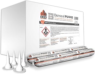 DCP Donseal PU440 Concrete Sealant - Paintable Concrete Expansion Joint Filler - Non-sag Polyurethane Caulk for Joints & Walls - Grey Concrete Sealer 20.2 fl. oz Sausage - Box of 20 Units