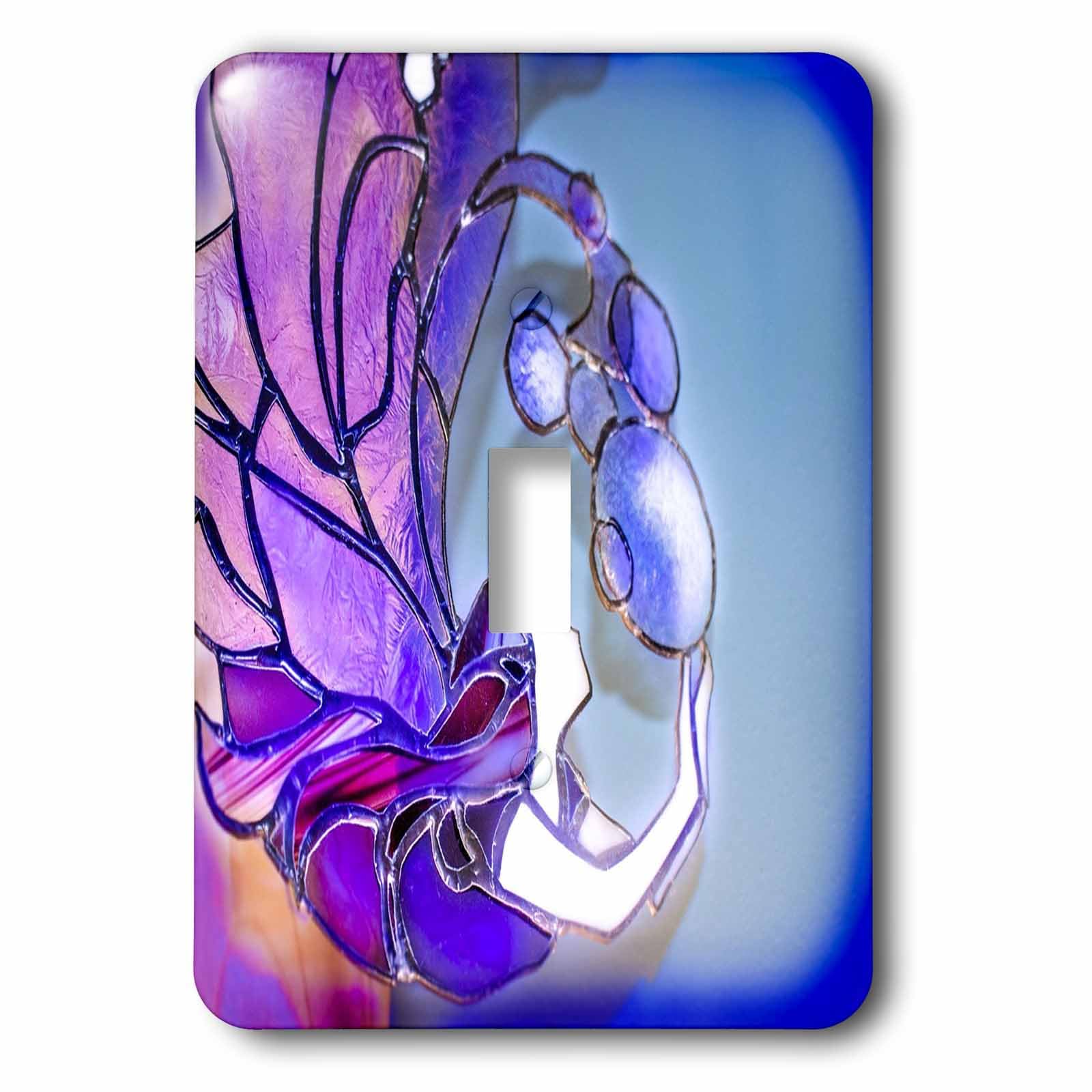 Interrupteur à bascule en verre teinté motif sirène 3dRose lsp_256175_1