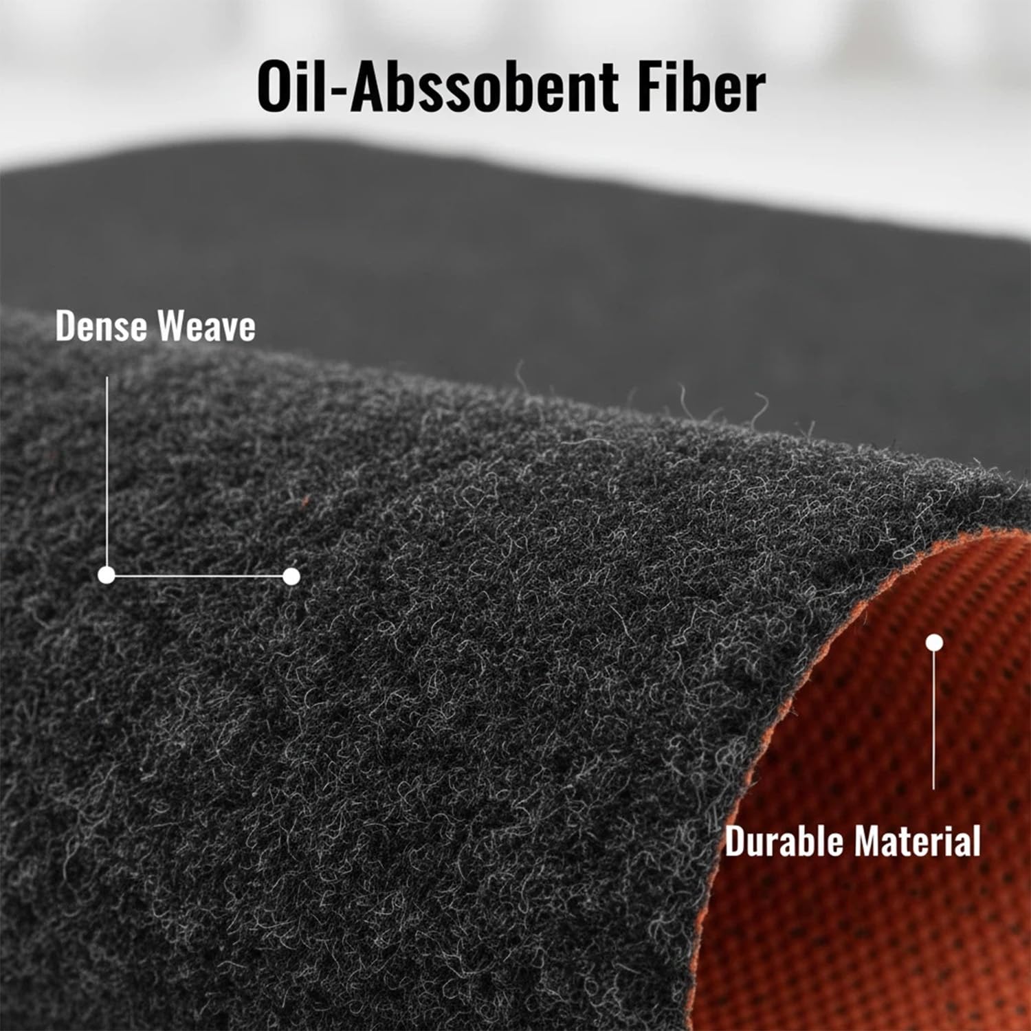Acidea Tapete resistente para derrames de aceite, tapete de garaje de 63 x 31 x 1/4 pulgadas, respaldo de goma impermeable que protege el suelo, reutilizable, lavable, duradero, almohadillas