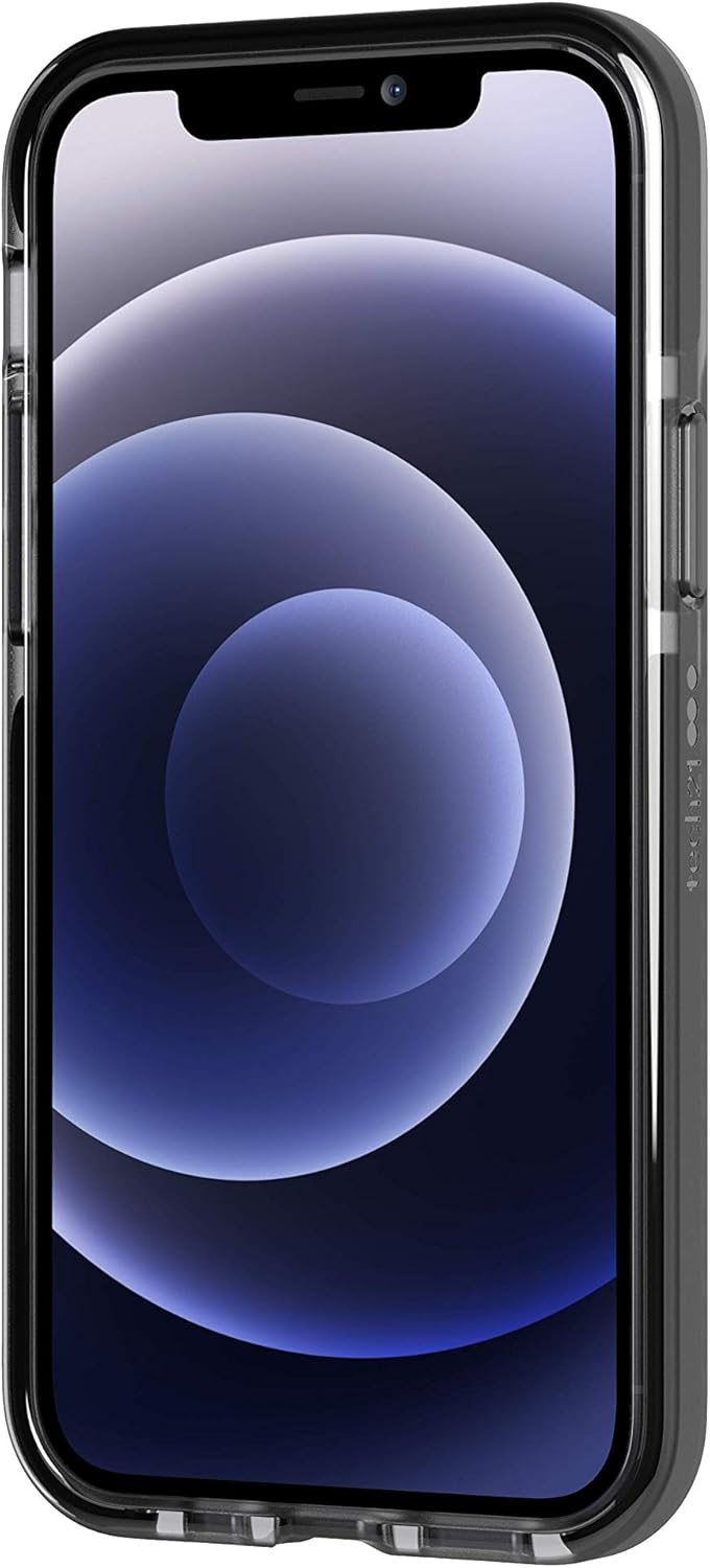 🛒 Crazy Deals tech21 Evo Check Phone Case for Apple iPhone 12 and 12 Pro 5G with 12 ft Drop Protection, Smokey/Black