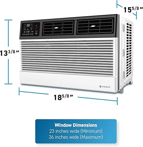 Miniatura 2 de Friedrich CCF08B10A Chill Premier Unidad inteligente de ventana de aire acondicionado, control móvil WiFi, blanco, capacidad de enfriamiento (8,000