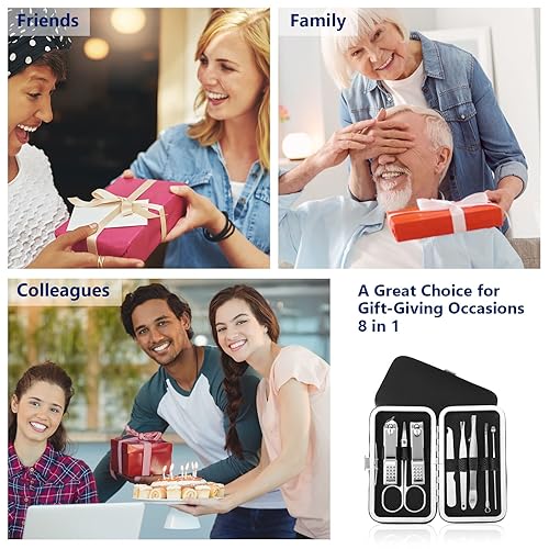 Miniatura 7 de Geosar Juego de 50 juegos de manicura de viaje, cortaúñas, pedicura, herramientas profesionales para el cuidado de uñas, juego de uñas de acero