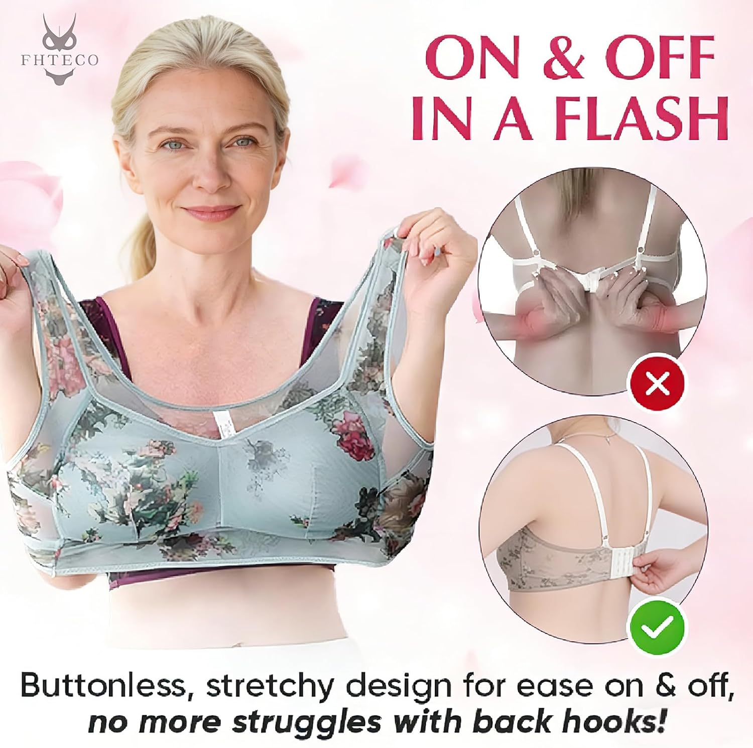 Smoothing Bra Anti Sagging Wireless Push Up Bras for Women No Underwire Full Coverage Bra Comfy Bras for Women - Image 6