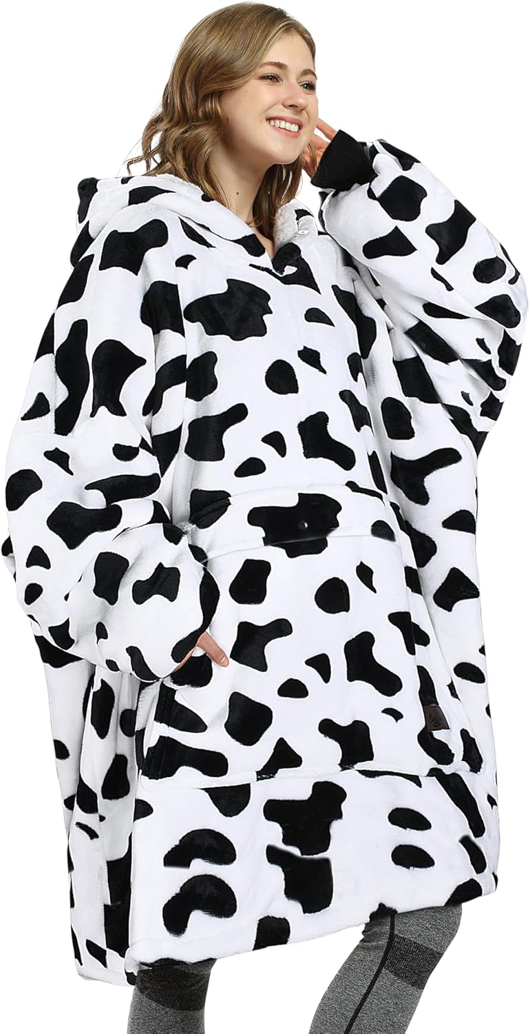 Product image of Catalonia Oversized Blanket Hoodie Sweatshirt, Wearable Sherpa Lounging Pullover for Adults Women Men