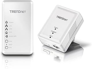 TRENDnet Powerline 500 AV Kit with Wi-Fi Extender, Includes 1 x TPL-406E + 1 x TPL-410AP, 500 AV Powerline and N300 Wireless N, TPL-410APK