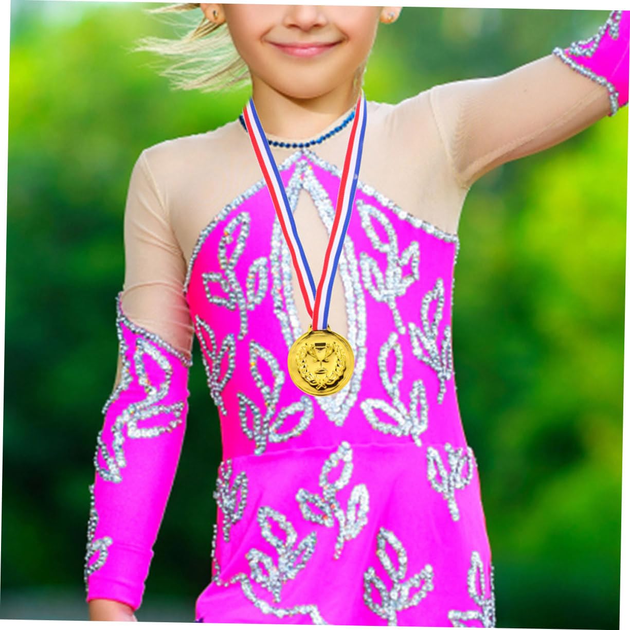 BESTonZON Medallas Portátiles Aleación Zinc para de Niños Doradas de 50 Resistentes con Cintas Premios y para Fiestas Deportivas de Fútbol Infantiles