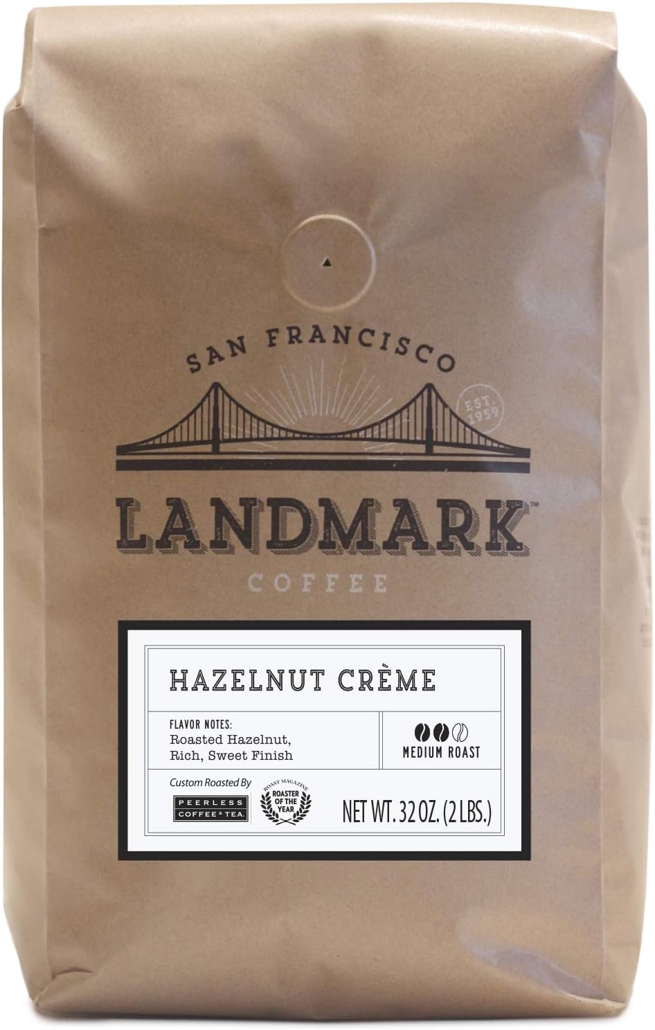 Landmark Coffee Hazelnut Crème, 2 Pound