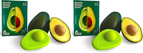 Miniatura 9 de Food Huggers Aguacate Huggers - Juego de 2 protectores de aguacate reutilizables de silicona con almacenamiento en el pozo, sin BPA, apto para