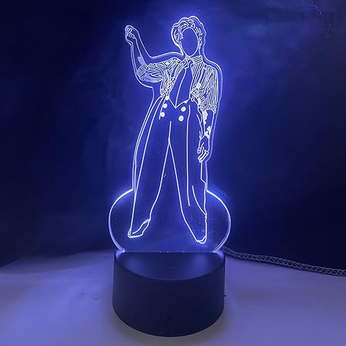 Luz nocturna 3D Harry Edward Styles lámpara de anime regalo para fanáticos de la decoración del dormitorio lámpara LED de escritorio de trabajo