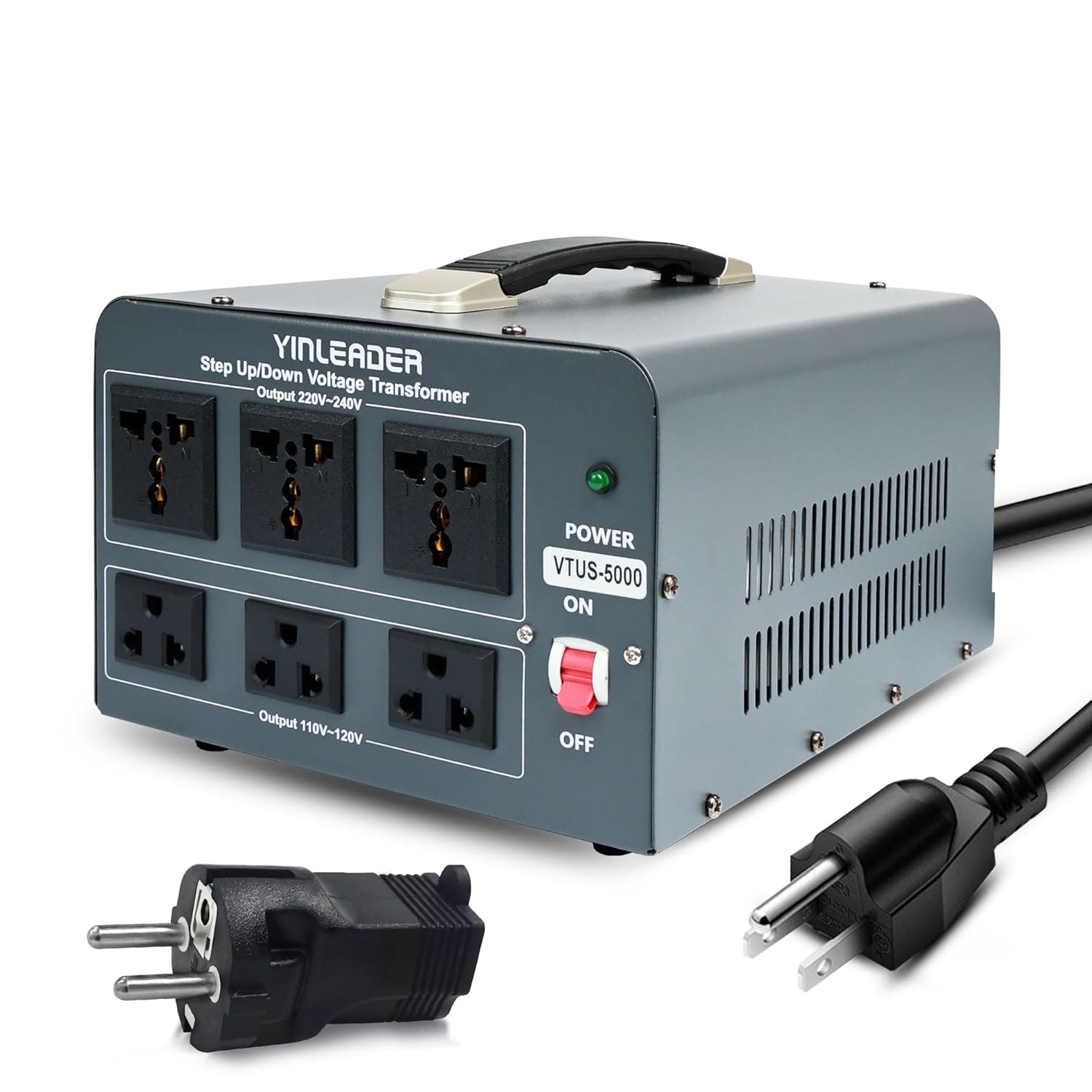 Amazon.com: US to EU Travel Adapter,Yinleader 5000W Voltage Transformer ...