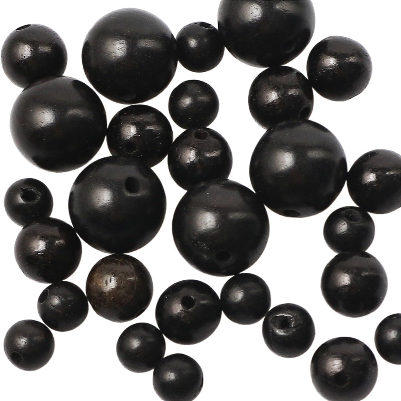 Cuentas de madera sándalo natural negro, redondas y sueltas, for hacer joyas, pulseras accesorios cuentas para Decoraciones Macrame