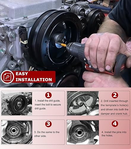 Miniatura 3 de Para LS LT Kit de pasador de cigüeñal amortiguador de cigüeñal taladro herramienta de fijación para LS1 LS2 LS3 LT1 LQ4 LQ9 LSX LSA 5.3 6.0 motor,