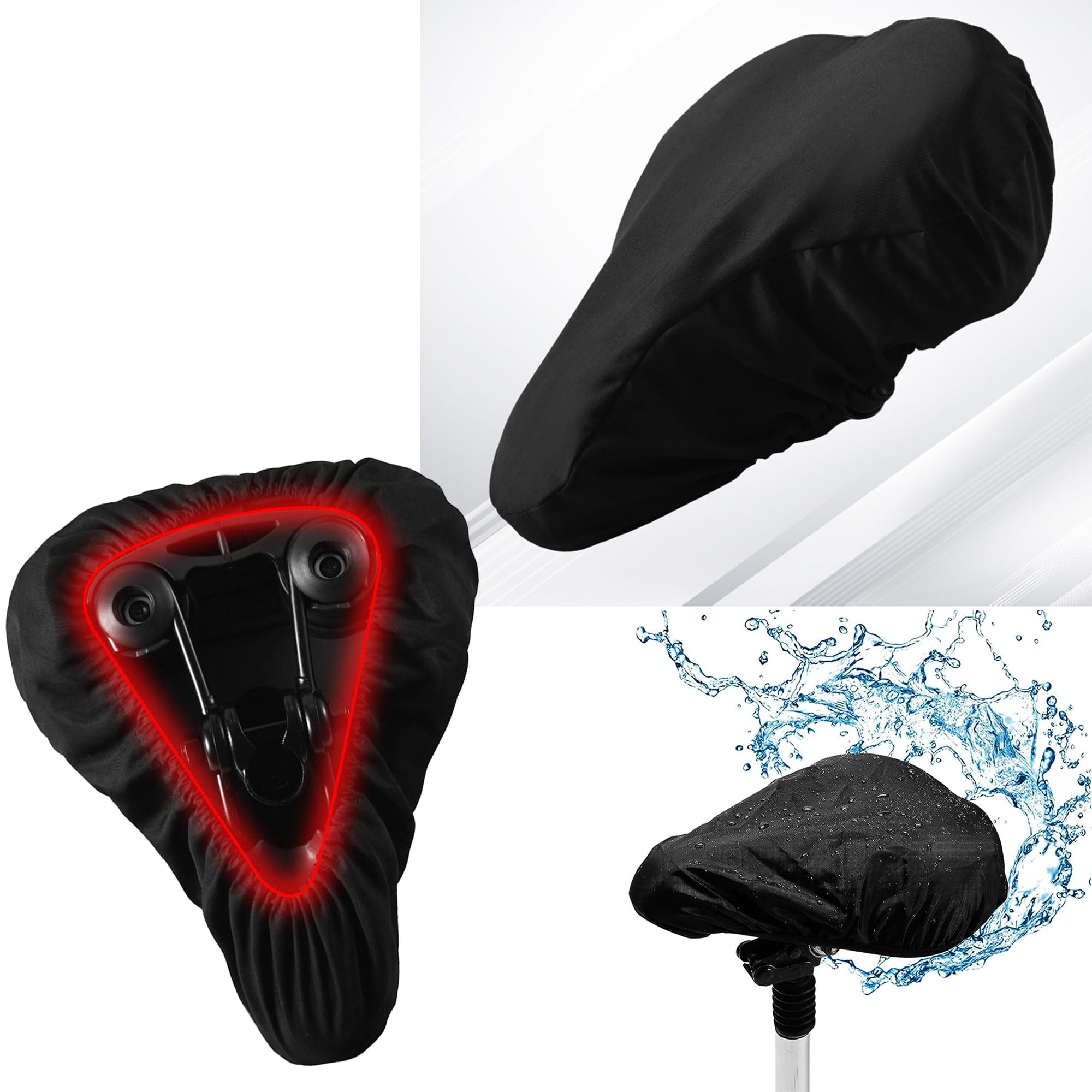 Coprisedile per bicicletta Morbido,Traspirante Comodo Cuscino Sedile Bici Morbido,Copri Sella Bici,Coprisedile Imbottito Traspirante,Coprisella per Bici Imbottito,per interni ed esterni (A)