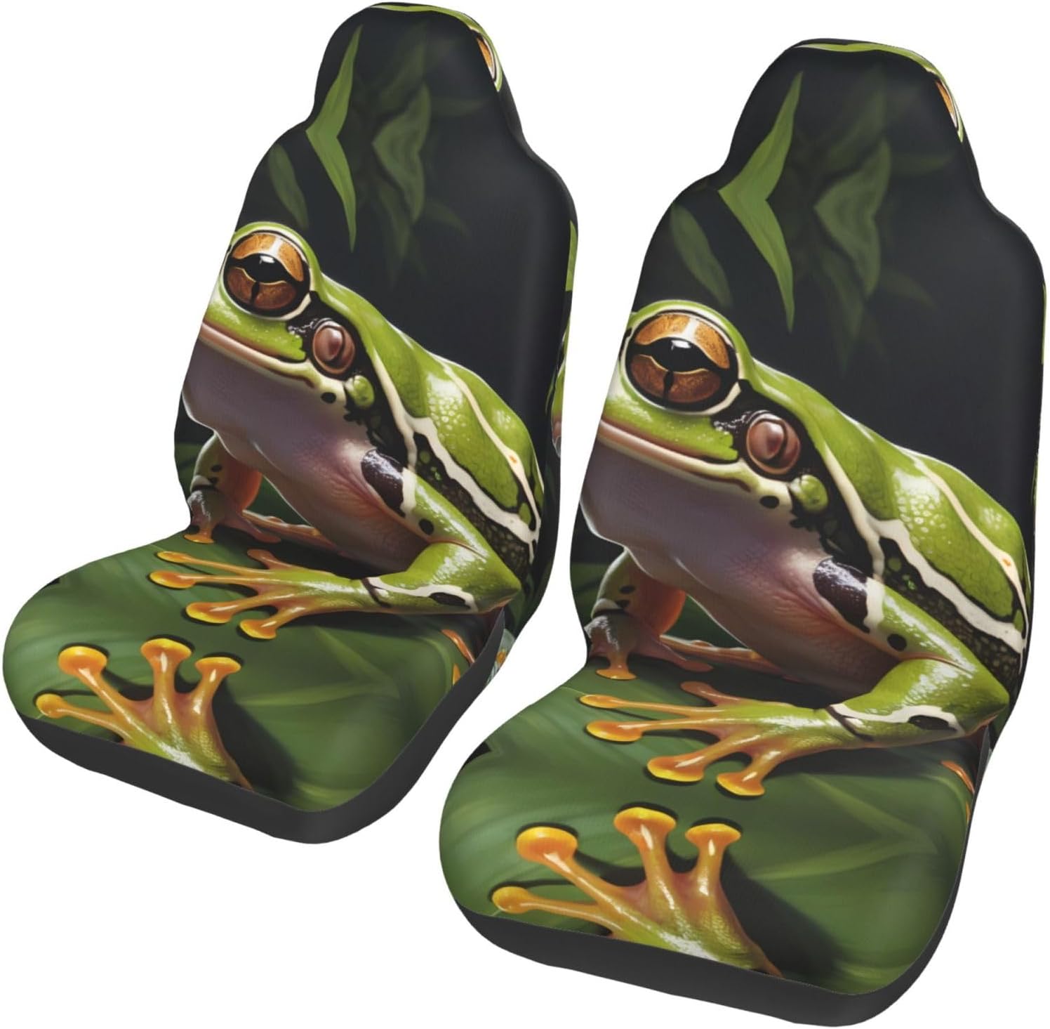 Universal Lightning Tree Frog Printed car seat Covers are Suitable for Most Seats in Trucks, Vans, and Other Similar Vehicles.