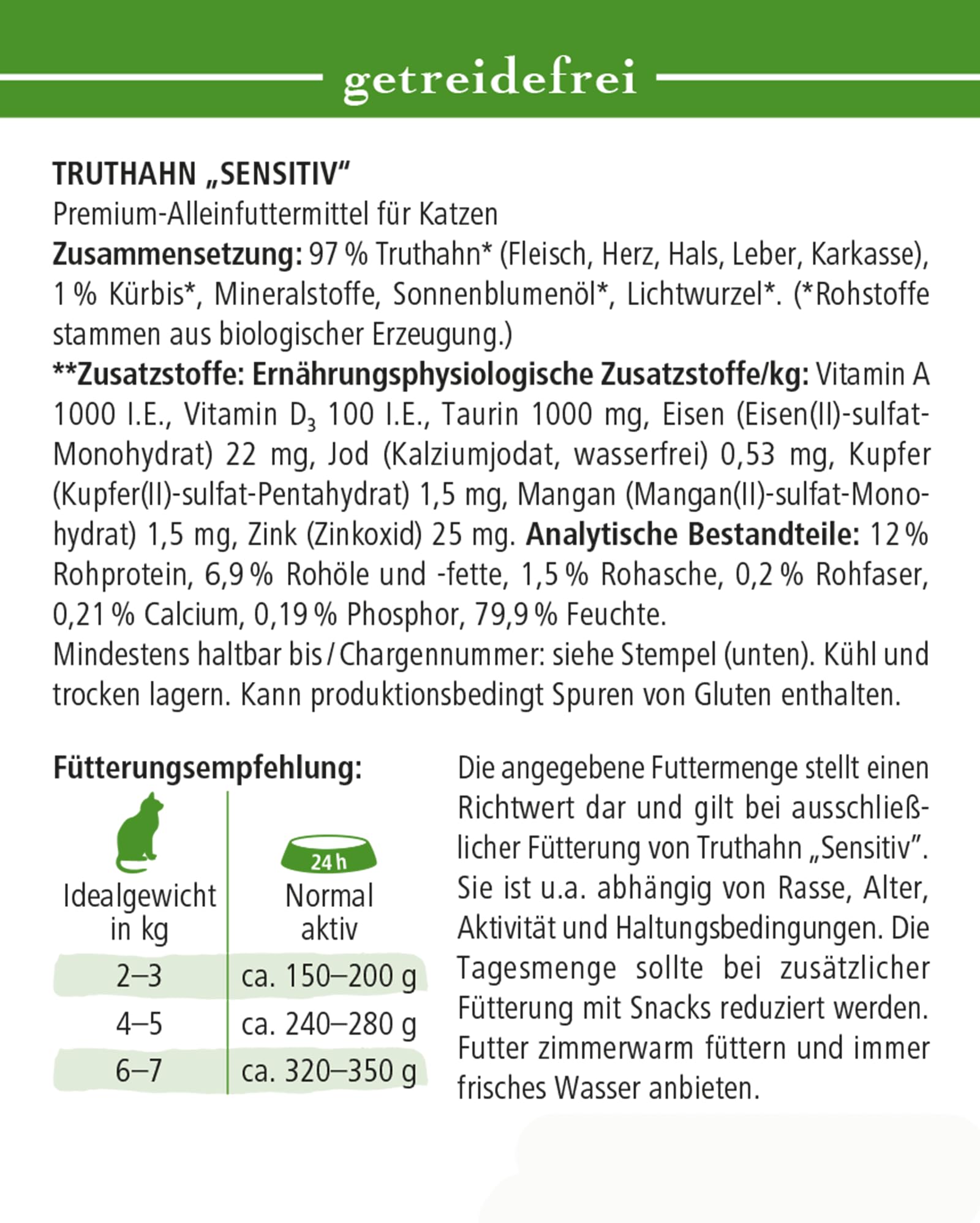 defu Katzenfutter | 12 x 400 g | Bio Truthahn Sensitiv | Getreidefreies Premium Bio Nassfutter Menü | Alleinfuttermittel für Katzen