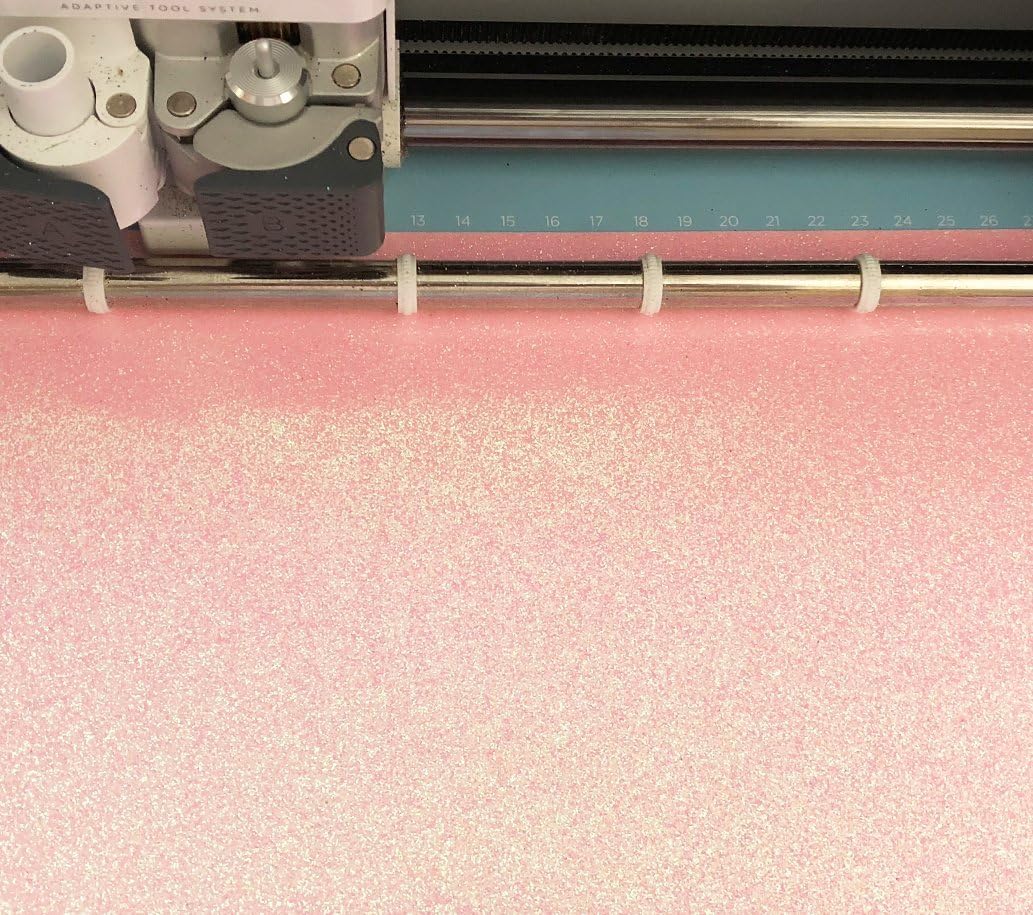 Crafasso 12" x 12" 300gms Heavy & Premium Glitter cardstock, 15 Sheets, Light Pink
