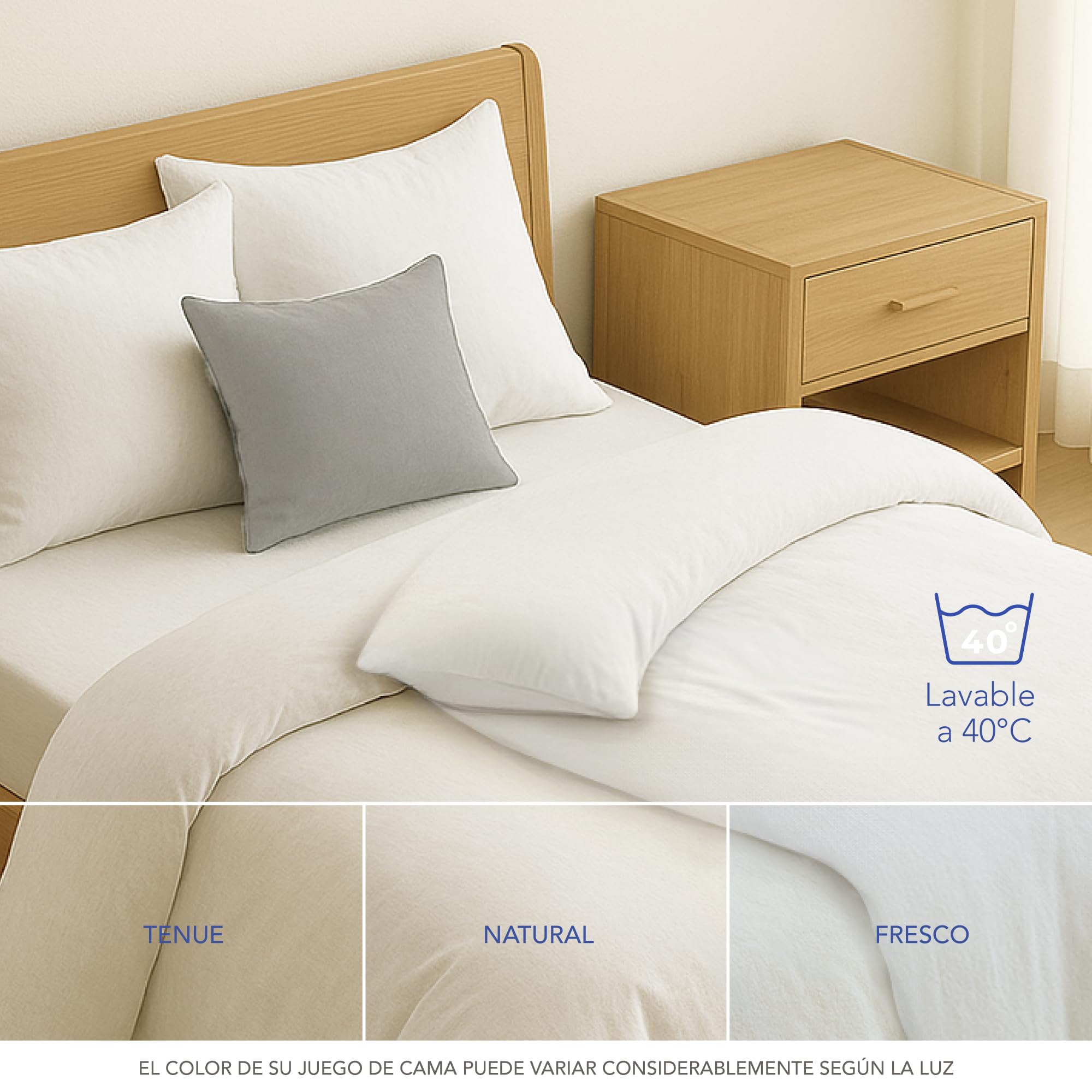 Dreamzie Funda Nordica Algodon 135x200 - Blanco - Ropa de Cama, 2X Funda Edredon 135x200 y 2X Funda Almohada 80x80 - Algodón Reforzado - 4 Piezas