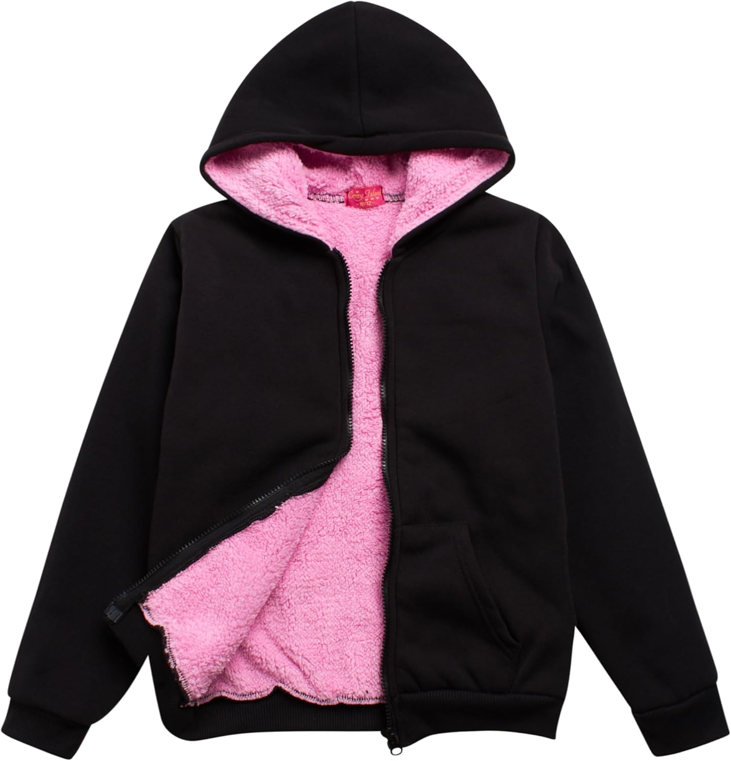 Coney Island Girls Hoodie - Cozy Soft Fleece Sherpa Lined Hoodie Zip Up Sweatshirt for Girls - Size Up for Better Fit - Image 3