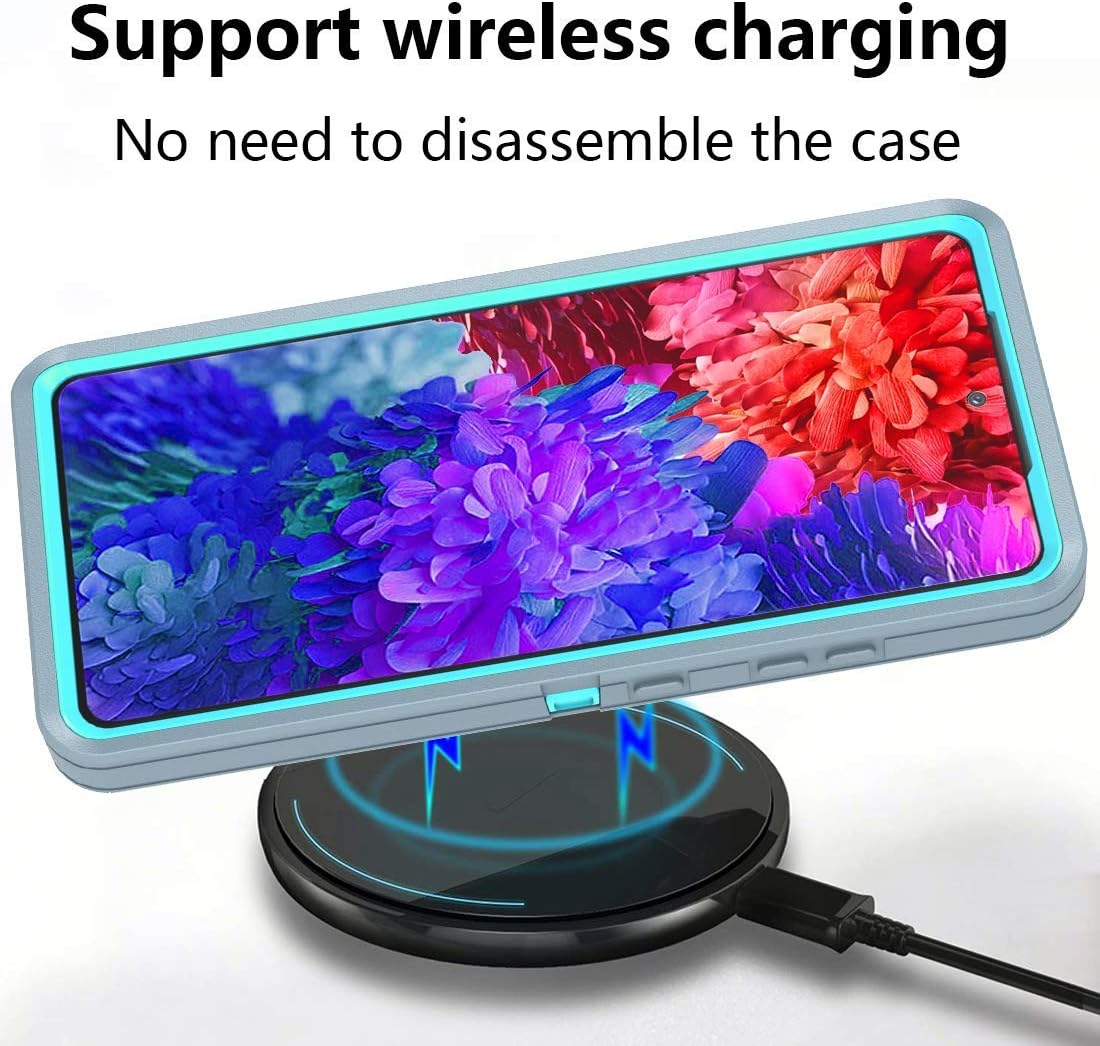 ONOLA for Galaxy S20 FE Case Samsung S20 FE 5G Cases Drop Protection Rugged Heavy Duty Case,Shockproof/Dust Proof 3-Layer Durable Cover for Samsung Galaxy S20 Fan Edition 5G(GreySkyblue,S20 FE)