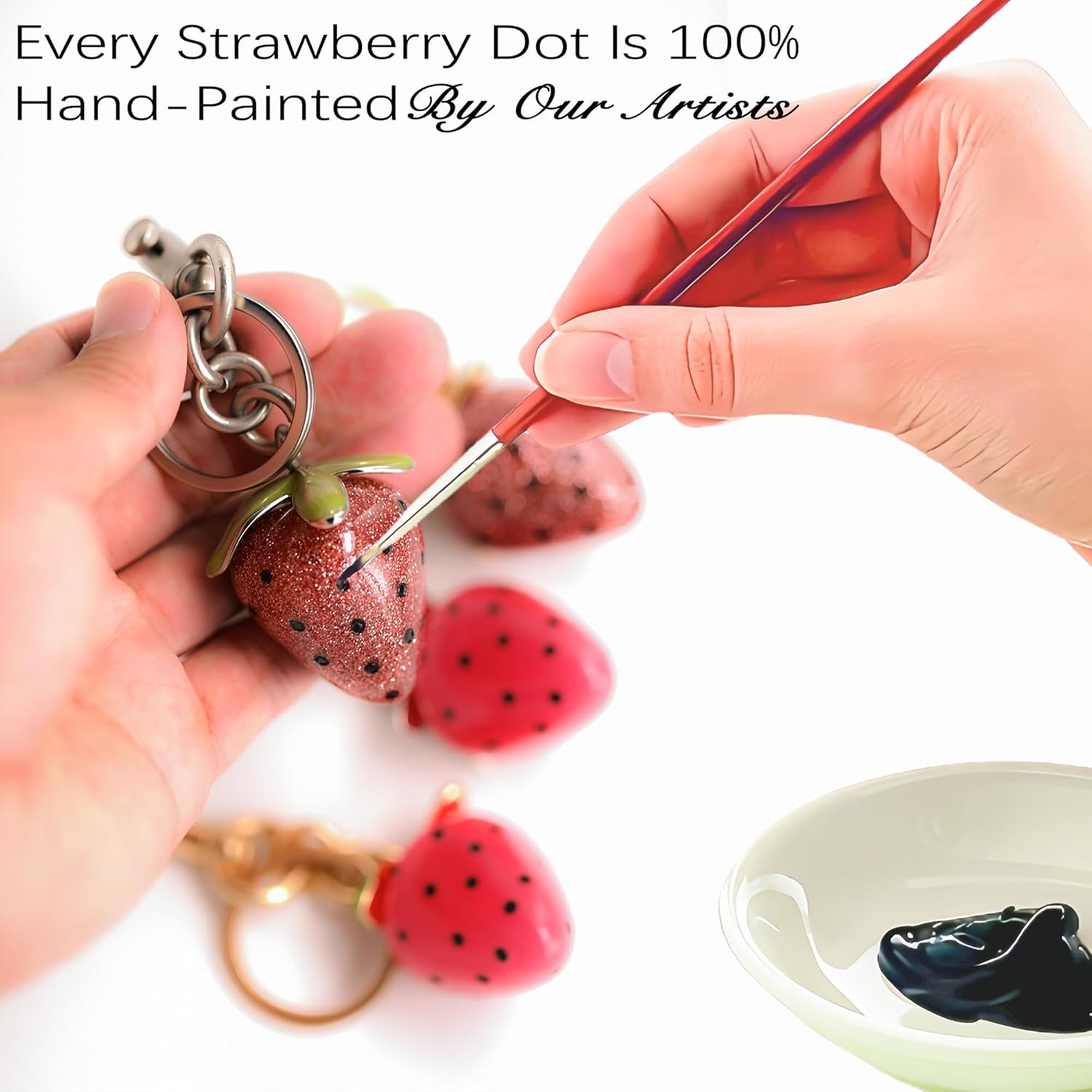 Bag Charm for Handbags, Cherry Bags Charm Strawberry Radish Fruit Bag Charms Car Keychain Accessories - Image 4