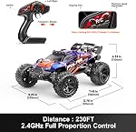 RC Cars 1:14 All Terrain Off-Road RC Truck, 4WD Fast Remote Control Car 40 KM/H, 4X4 Waterproof RC Vehicle with 2 Rechargeable 1300 mAh Batteries and 2 Sets of Tires