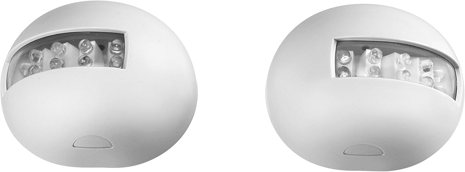 Pactrade Marine Boat Combo Side LED Bi-Color Pair Red & Green Navigation Light USCG 2 NM ABYC A16 Approval 12v White