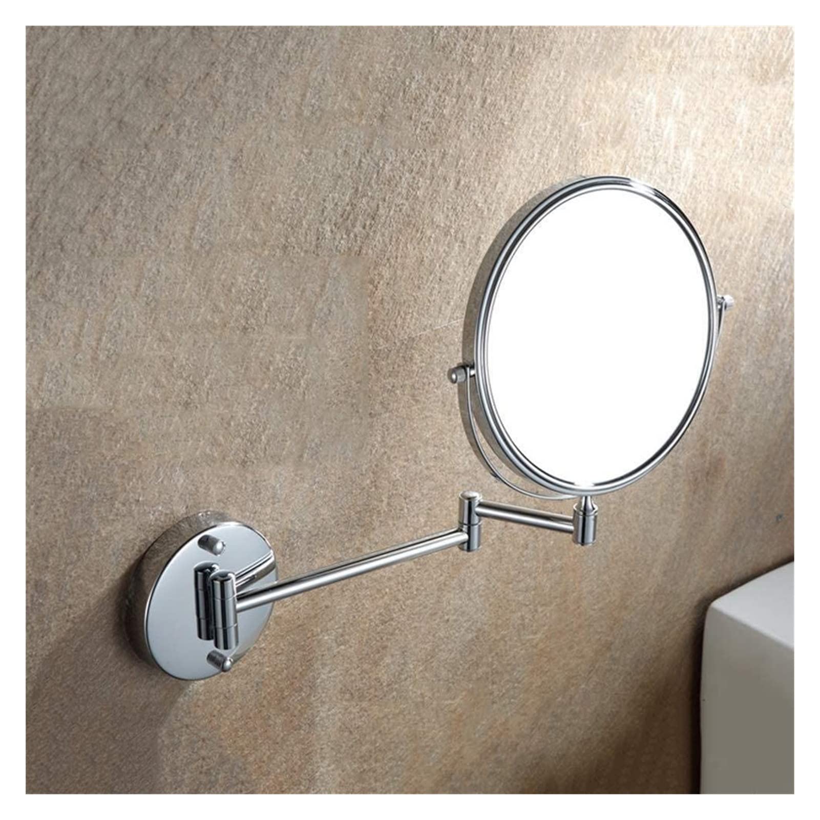 Specchio cosmetico per Trucco Specchio per Trucco da 8 Pollici in Rame Specchio per Trucco a Parete Specchio ingranditore da Bagno 5 Volte