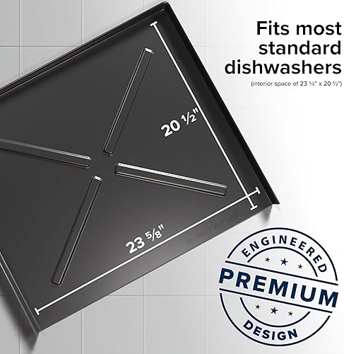 Miniatura 5 de Camco Bandeja de drenaje para lavavajillas, protege pisos, armarios, paredes y cuenta con apertura frontal para una fácil detección de fugas, hecha