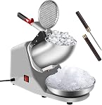 VIVOHOME Rasoir électrique de glace Snow Machine de fabrication de cône argent 143lbs/hr avec pic de glace pour usage domestique et commercial