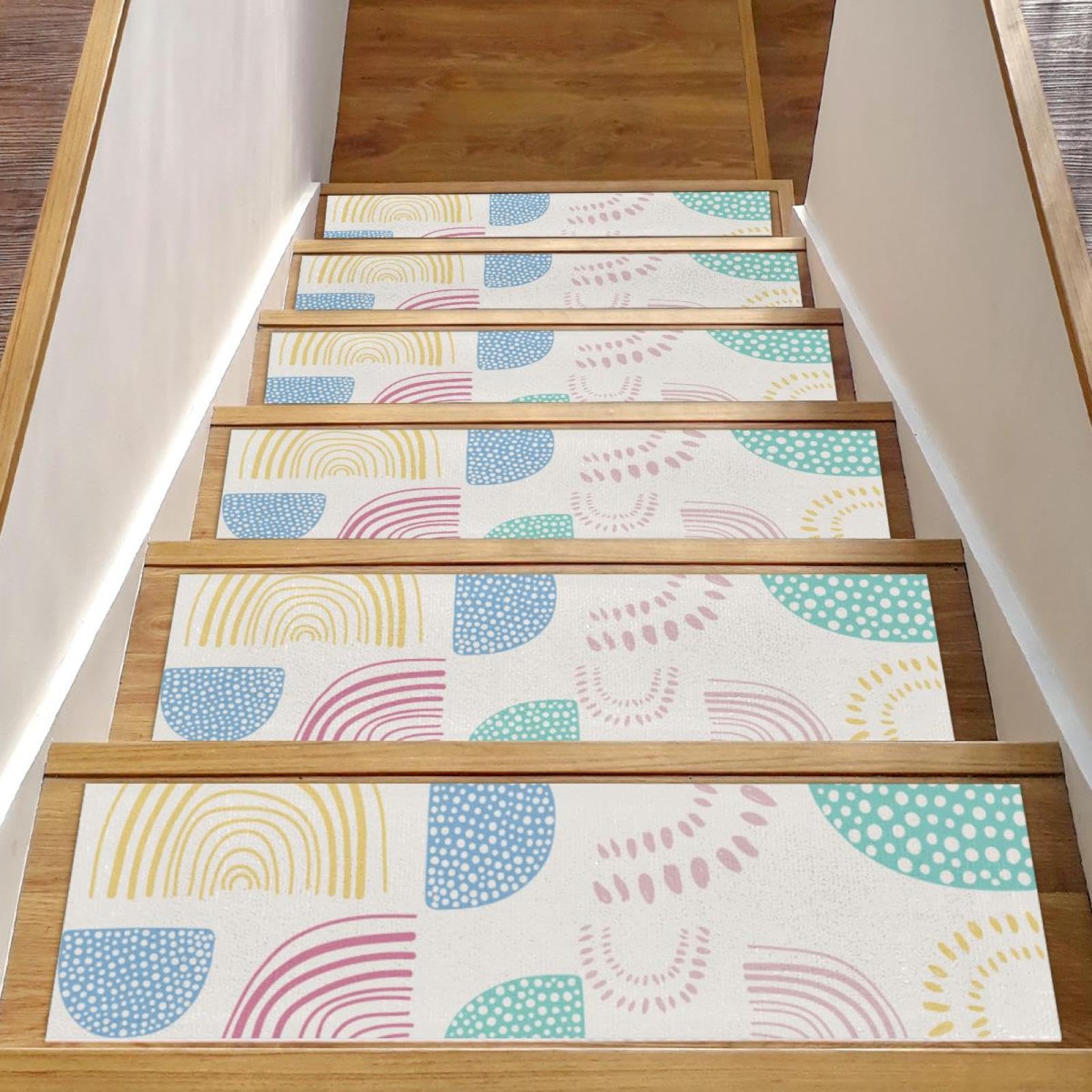 Tapis d'escalier antidérapants motif botanique protection marches escalier intérieur