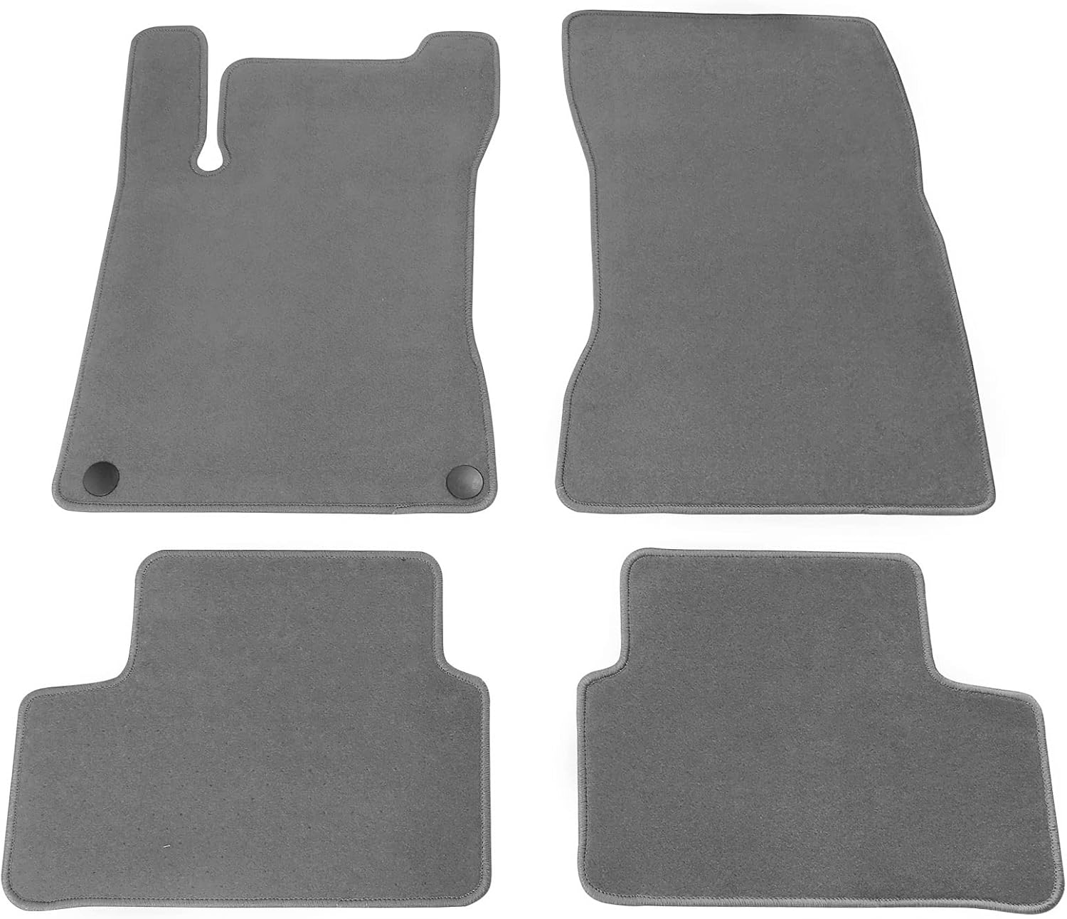IKON MOTORSPORTS, Floor Mats Compatible with 2020-2025 Mercedes-Benz C118 CLA-Class, Gray/Grey Nylon Car Auto Front Rear Carpets Liner 4PC Set Protector, 2021 2022