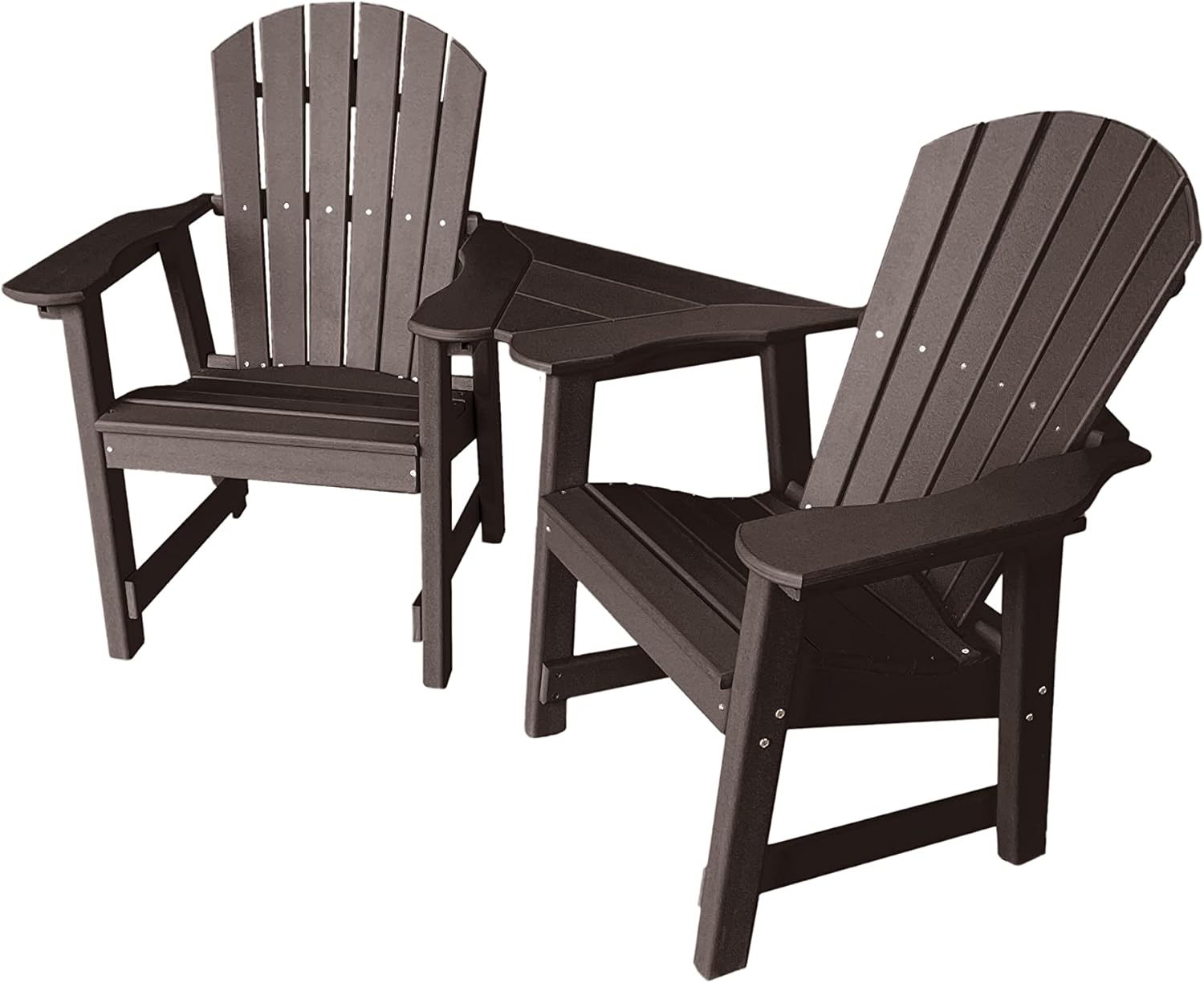 Phat Tommy 2 Chair Dining Table Set - Poly Outdoor Furniture - Small Patio Dining Set for Apartment Balcony Furniture, Recycled Poly Lumber Chairs and Table, Blue